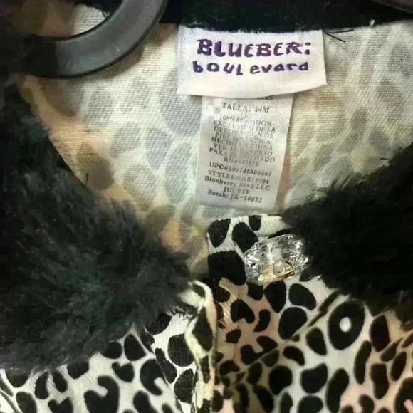 Vintage BLUEBERi boulevard size 24 months leopard coat - Picture 3 of 5